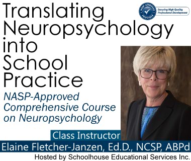 Dr. Elaine Fletcher-Janzen Class Instructor NASP-Approved Home Page